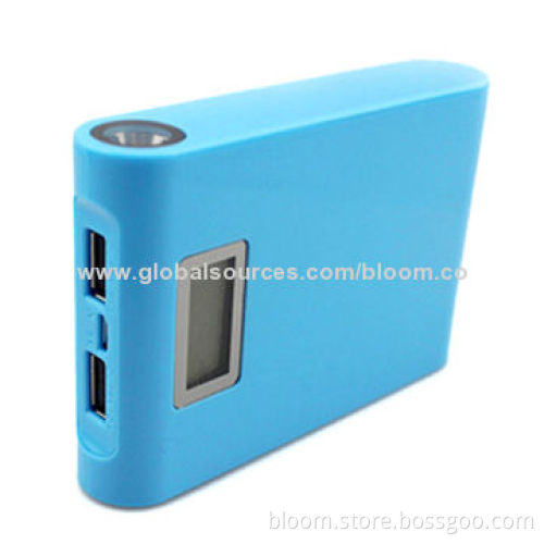 5,200mAh Power Bank for Mobile Phones, White LED Flashlight, LCD Screen Power IndicatorNew